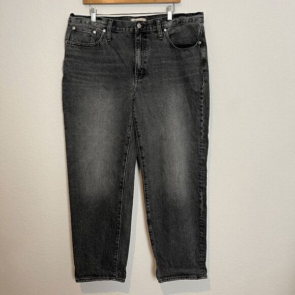 Madewell Glennbay Gray Wash Denim The Slouchy Boy Jeans Women's Size 32 - Picture 2 of 7